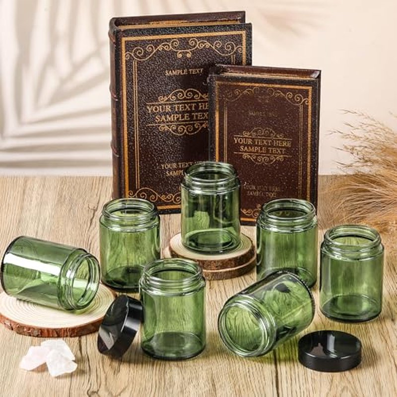 Domensi 24 Pcs 6oz Glass Storage Jars with Leakproof Lids