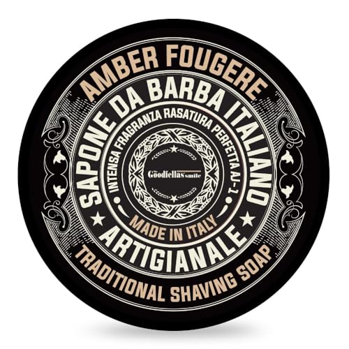The Goodfellas¡¯ Smile AMBER FOUGERE (Lavender & Sandalwood) Italian Shaving Soap ? Classic Tallow Croap for Use with Shaving Brush, Razor & Traditional Wet Shave