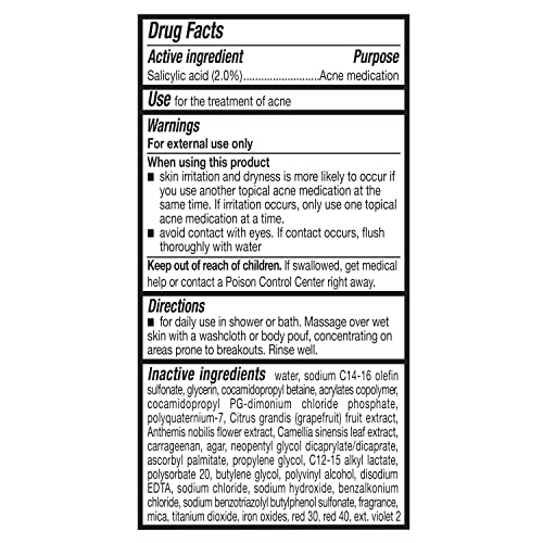 Amazon Basics Clarifying Pink Grapefruit Body Wash with 2% Salicylic Acid, 8.5 oz (Pack of 1)