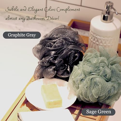 myHomeBody 70g Loofah Sponge 3-Pack with Activated Charcoal