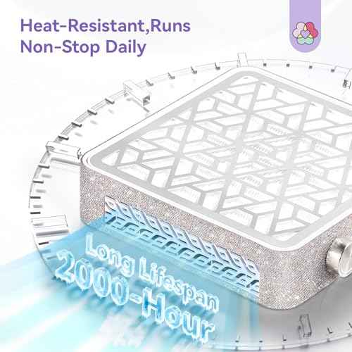 SAVILAND Advanced 4000RPM Nail Dust Collector: Rhinestones Shining Powerful Suction Dust Collector Nail Tech Adjustable Speeds Less Than 25db Nail Duster Vacuum For Acrylic Nails Tool Polish Salon Set