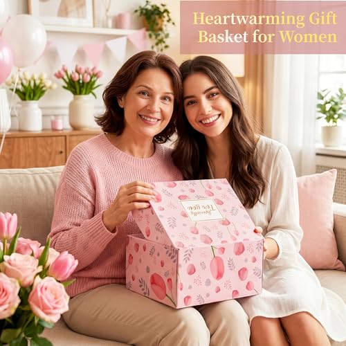 Women's Self Care Gift Basket Set with Blanket & Tumbler