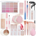 All-in-One Makeup Kit for Women and Teens - Complete Cosmetic Set with Foundation, Eyeshadow, Lip Gloss & Brushes