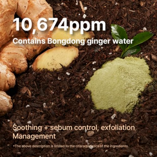 BONAJOUR] Ginger Aqua Relief Foam Cleanser - Acne relief, gentle exfoliation, pore tightening, and skin soothing for sensitive skin