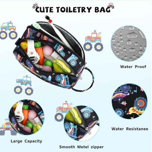 CAMTOP Travel Toiletry Bag for Kids Cute Toiletry Bags for Girls Boys Waterproof for Toiletries Accessories Bathroom Stuff