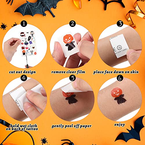 Glow in The Dark Temporary Tattoos - 400 Pieces Halloween Stickers