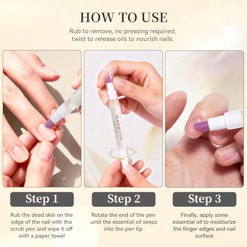 Ceramic Cuticle Pusher & Oil Pen 2ml - Nail Care Tool