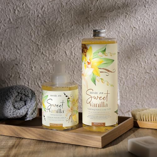 ROMIIE ZOI Foaming Hand Soap Refill, Sweet Vanilla, Gentle & Moisturizing Formula, 1 L/ 33.8 FL OZ