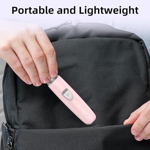 Nose Hair Trimmer Professional Painless Eyebrow Trimmer Powerful Motor and Edge Blades for Smoother Cutting (Pink)
