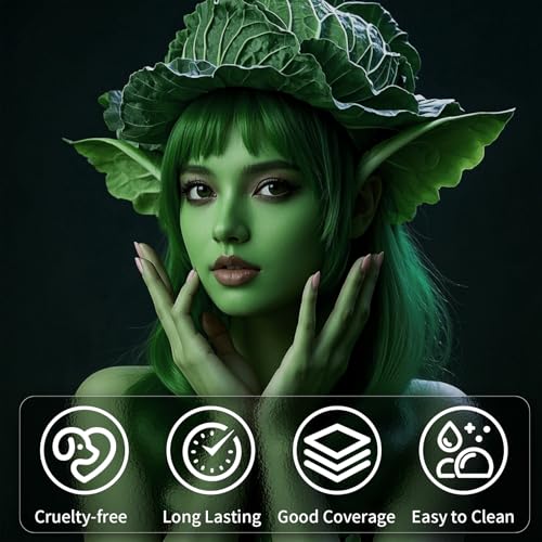 Drawdart Green Face Paint Stick - Full Coverage Hypoallergenic Makeup