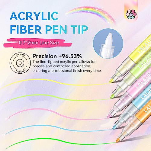 Saviland 12 Colors Nail Art Pens Set for Gel Polish with French Manicure Kit 4PCS French Tip Nail Tools & & French Nails