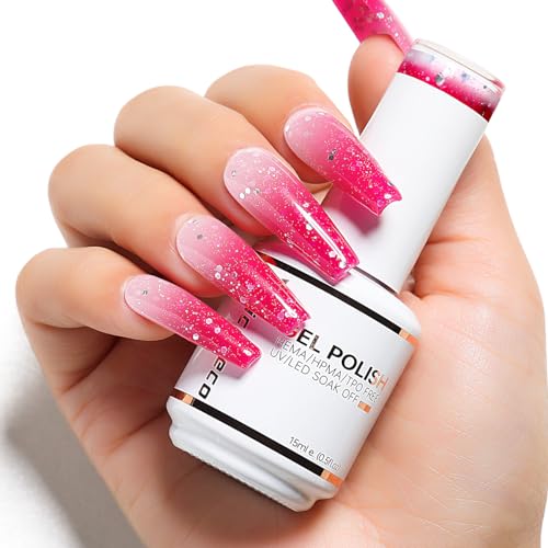 Nicedeco Gel Nail Polish 1 Pcs 15ml Color Changing Gel Polish Soak Off LED U V Gel for Nail Art Manicure Salon DIY -BJ01