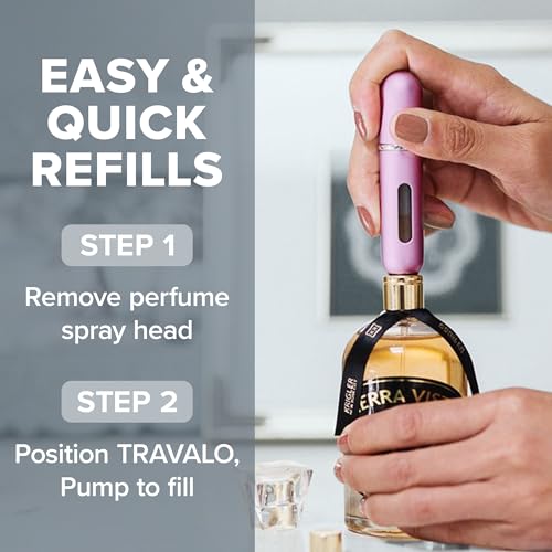 Travalo Classic HD Perfume Atomizer - Leak-Proof, TSA Approved 0.17oz Pink