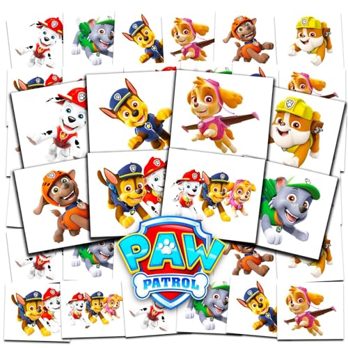 Paw Patrol Temporary Tattoos - 72 Pack Party Favors for Kids