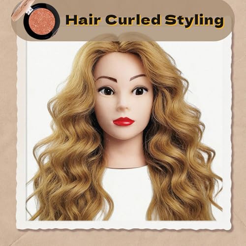 Real Hair Mannequin Head 28" - 80% Human Hair Cosmetology Training