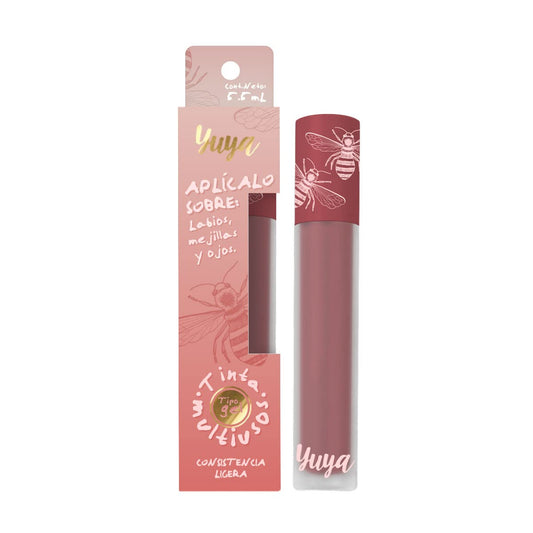 YuYa - Cruelty-Free Makeup Tint for Lips, Cheeks, and Eyes - Aloe Vera Rosewood Shade - Long-Lasting and Non-Transferable - Perfect Travel Size