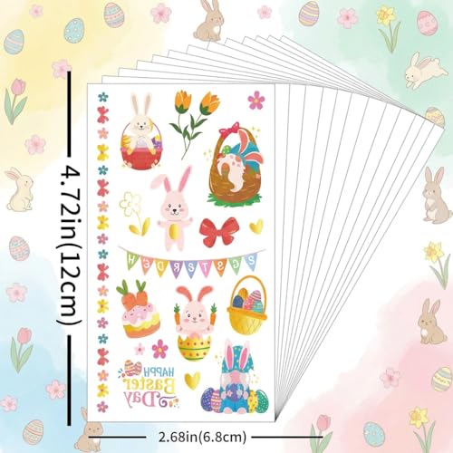 Glitter Easter Temporary Tattoos - 10 Sheet Pack