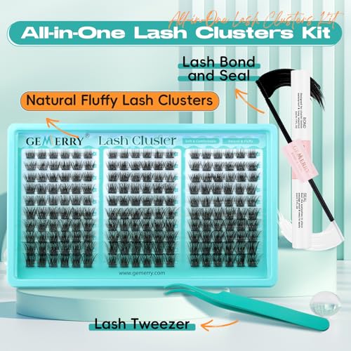 GEMERRY Cluster Lashes Kit - Wispy 8-16MM DIY Extensions
