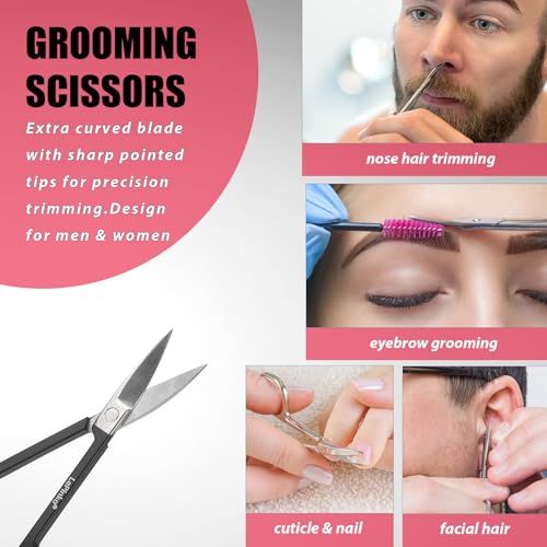 7-in-1 Eyebrow Trimmer Kit with Scissors, Tweezers & Razors