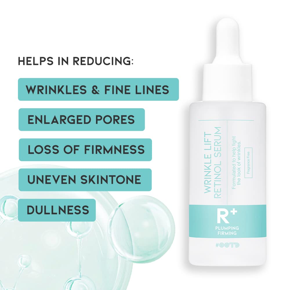 #OOTD Retinol Serum for face anti aging [1.69 Fl Oz]: Korean Retinol Serum for face, Vitamin A serum, Face Serum for Elasticity, Smoother and hydrating. Wrinkle Lift Retinol Serum, Made in Korea