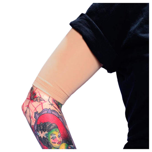 Tat2X Ink Armor Premium Half Arm Tattoo Cover Up Sleeve - No Slip Gripper - U.S. Made - Light - XSS (single half arm sleeve)