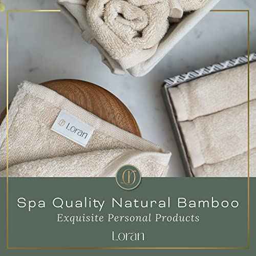 Vanilla Facial Washcloths Set of 6 Soft Cloths 10¡± x 10¡± 100% Viscose Derived from Bamboo Spa-Like Feel Silky Face Cloth for Skin Cleansing