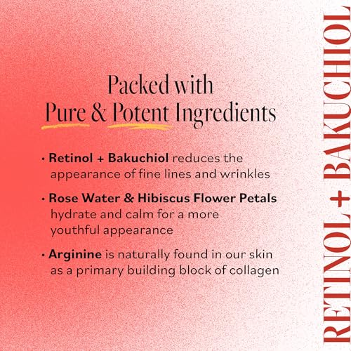 DERMA E Retinol + Bakuchiol Under Eye Patches (5 Pairs) Non-Irritating, Line Smoothing Hydro Gel Eye Patches with Rose Water & Real Hibiscus Petals, Helps Reduce Fine Lines, Crows Feet & Wrinkles,10Ct
