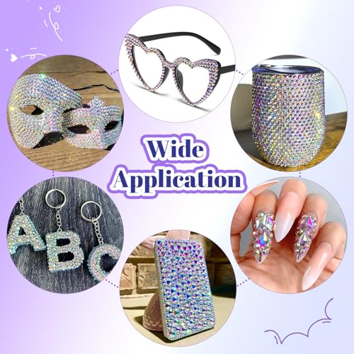 6800pcs Hotfix Rhinestones Crystal AB 2-5mm Mixed Sizes