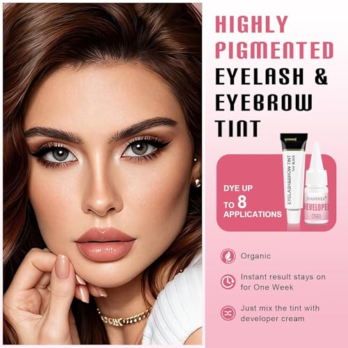 Eyelash & Eyebrow Color Kit - Black Lash & Brow Dye for Home