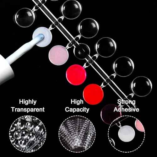 Allstarry Nail Swatches, 600Pcs Nail Polish Swatch Dots Round Nail Color Swatches Clear Transparent Nail Polish Display Nail Sample Swatches for Gel Polish Nail Art Practice Tips Swatch Book