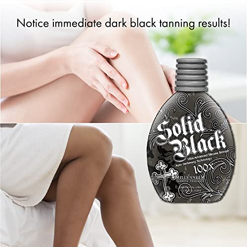 Millennium Tanning Solid Black 100X Dark Tanning Lotion 13.5oz
