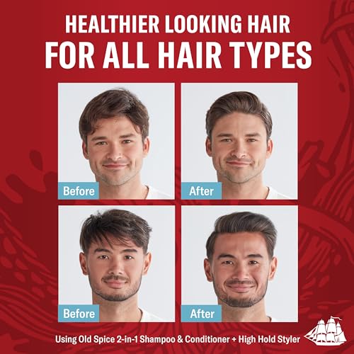 Old Spice Krakengard 2-in-1 Shampoo & Conditioner for Men, Healthier, Fuller, More Moisturized Looking Hair, 13.5 Fl Oz Each (Pack of 6)