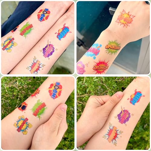 96pc Hero Temporary Tattoos - Party Favors & Classroom Prizes
