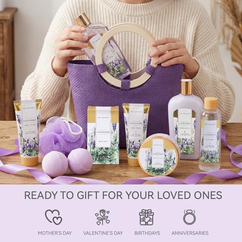 Spa Luxetique Lavender 10-Piece Gift Basket for Women