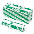 THEBLUETOUCH 100 pcs White Kraft Flat Coin Wrappers for Dimes - 100 Dimes Only