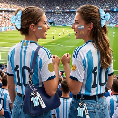 Argentina Jersey Claw Clip Hair Accessory Bundle