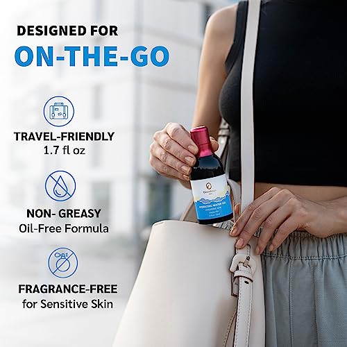 Decollage Hydrating Water Gel Travel Size Moisturizer 1.7 fl oz for Smooth and Glowing Skin with Hyaluronic Acid, Ceramide NP Fragrance Free, Oil Free, PETA Certified Vegan Skincare