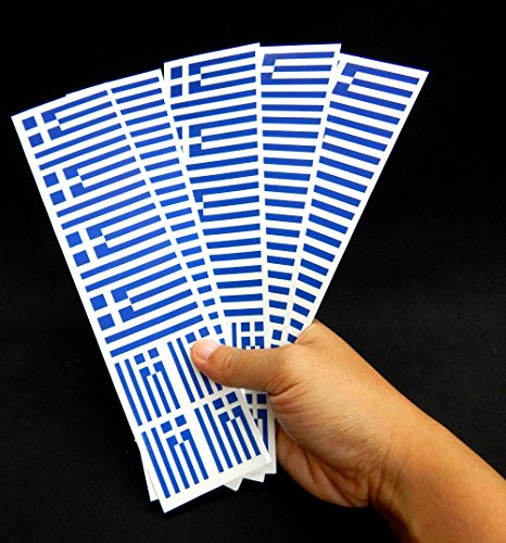40 Greek Flag Temporary Tattoos - Party Favors