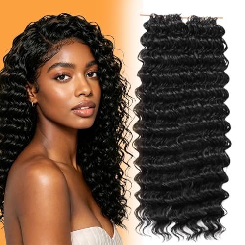 Feather Crochet Hair 18 Inch Pre-Looped Synthetic Curly Braids