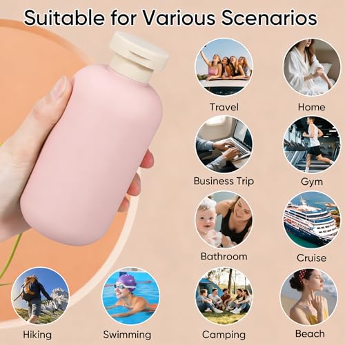 DEMORA 6.8oz Travel Bottles for Toiletries, Leak Proof, 4 Pack