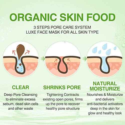 Clay Mask Avocado Dead sea Mud Stick Mask Natural Organic Green Tea Mud Mask Deep Cleansing Blackhead Removal Face Mask Nourishing Hydration Facial Mask With Blackhead Remover Extractor Tools (White)