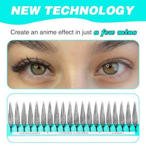 VAVALASH Premade Anime Chunk Lash Extensions,Comic Spire Lashes 0.07 C/D Curl, Matte Black Manga Lash Look Eyelash Extensions,Professional Salon Use Premade Spire Lashes(0.07-D-8-15mm)