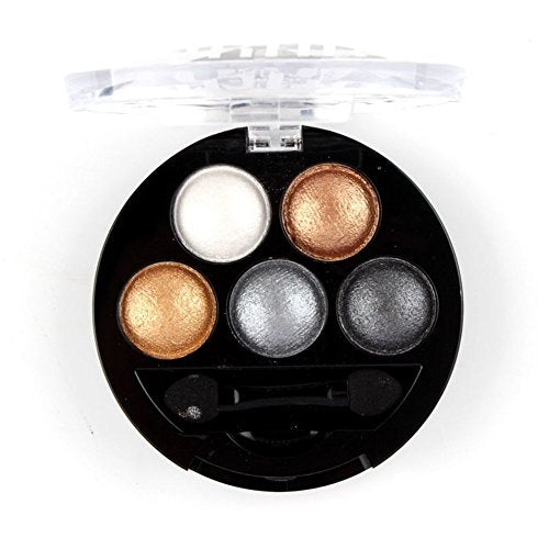 5-Color Eyeshadow Palette Metallic Shimmer Professional Makeup