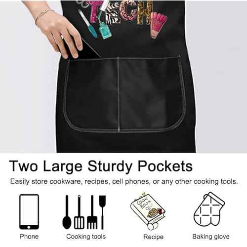 PXTIDY Nail Apron with Pockets - Waterproof Gift for Nail Techs & Salons - Adjustable