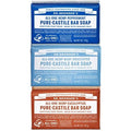 Dr. Bronner's Magic Soaps Pure-Castile Soap, Variety Pack, 5-Ounce Bars (Pack of 3) (Peppermint - Unscented - Eucalyptus)
