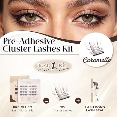 SIMER Brown Fox Eye Self-Adhesive Lash Clusters 11-14mm