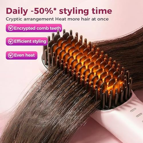Cordless Straightening Brush for Short Hair - Ionic Ceramic