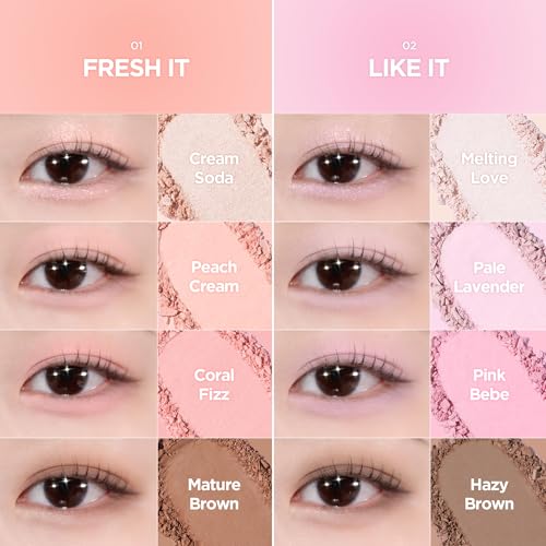 lilybyred Mood It Palette | 4-Shade Korean Eyeshadow Palette, Pre-Matched Personal Tone, Soft Blending, Buildable Coverage, Matte & Shimmer Finish, Daily Wear, Compact Size, 0.10 oz. (04 Attention It)