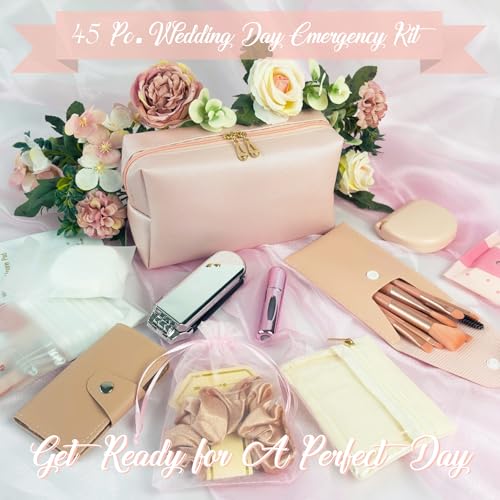 Women's Wedding Emergency Kit with 45 Essentials & Makeup Brushes