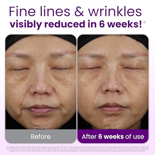 Healthy Aging Disposable Face Towels - 100 Count, Pack of 2 - Soft, Hydrating, Anti-Aging Skin Care